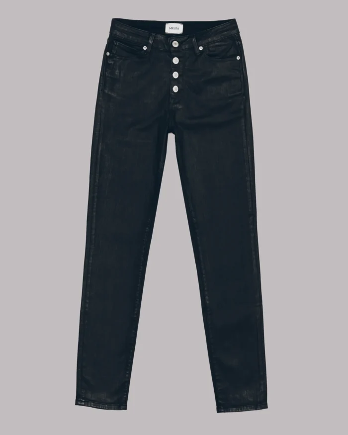 Mikuta Black Coated Jeans (4)