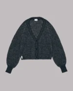 Mikuta Light Short Knitted Cardigan Jacket Dark (12)