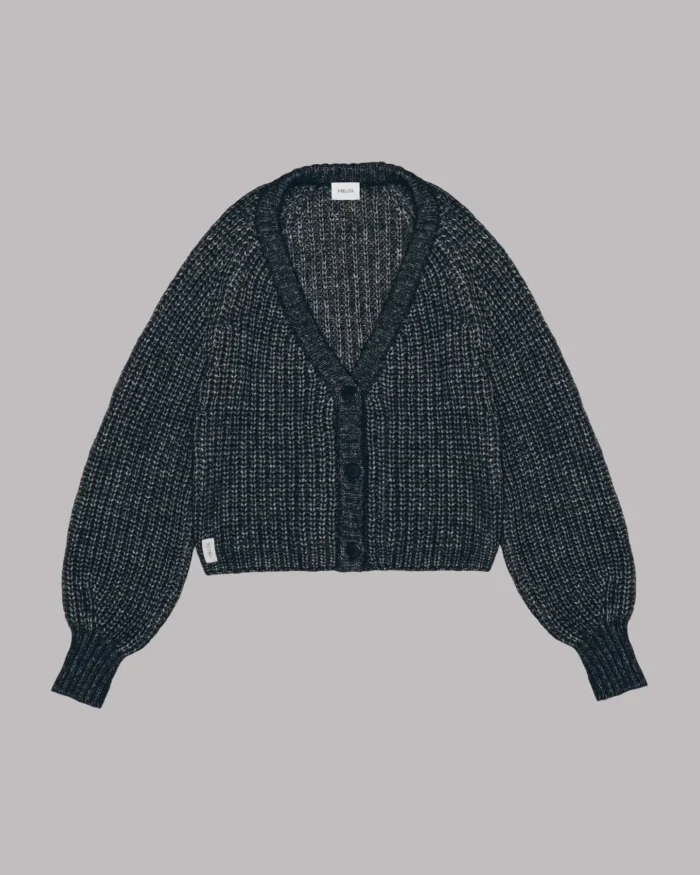 Mikuta Light Short Knitted Cardigan Jacket Dark (12)