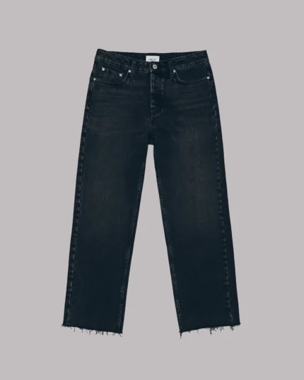 Mikuta The Black Cropped Straight Jeans (1)