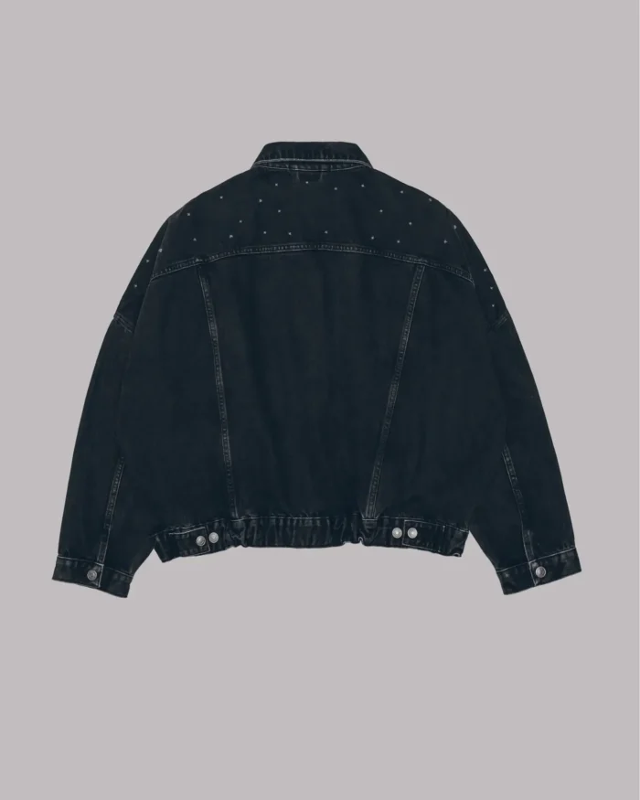 Mikuta The Black Studded Denim Jacket (2)