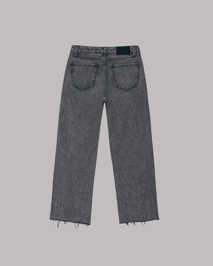 Mikuta The Grey Cropped Straight Jeans (4)