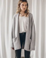 Mikuta The Grey Oversized Knitted Cardigan Jacket (4)