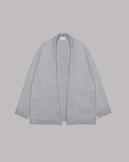 Mikuta The Grey Oversized Knitted Cardigan Jacket (7)