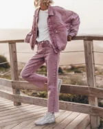 Mikuta The Pink Faded Cropped Straight Jeans (5)
