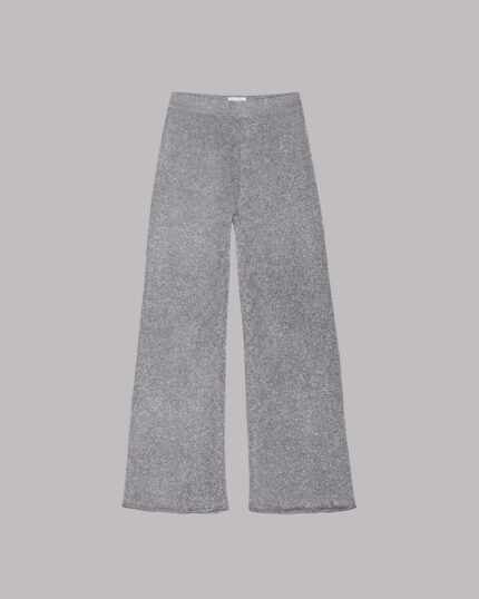 Mikuta The Silver Sparkly Thin Knit Pants (1)