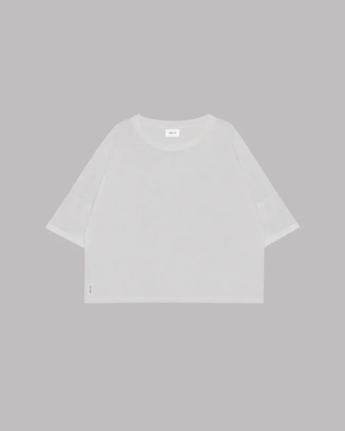 Mikuta The White Loose Linen T Shirt (1)